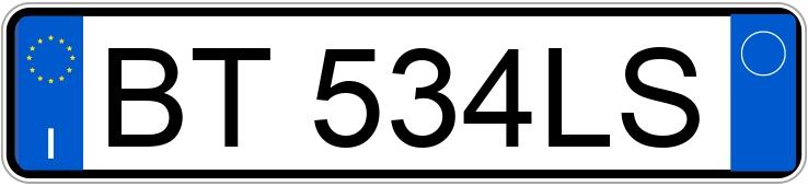 Numer rejestracyjny BT534LS posiada LANCIA Y