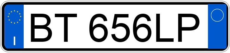 Numer rejestracyjny BT656LP posiada FIAT Multipla