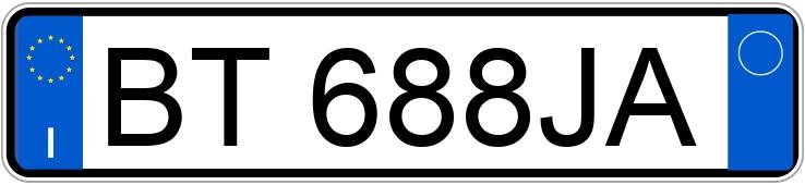 Numer rejestracyjny BT688JA posiada VOLKSWAGEN Golf 4a serie