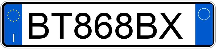 Numer rejestracyjny BT868BX posiada FIAT Punto 2a serie Numer rejestracyjny BT868BX posiada FIAT Punto 2a serie