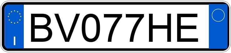 Numer rejestracyjny BV077HE posiada FIAT Multipla