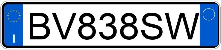 Numer rejestracyjny BV838SW posiada FIAT Seicento