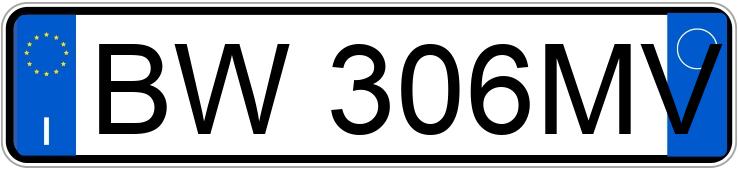 Numer rejestracyjny BW306MV posiada FIAT Punto 2a serie