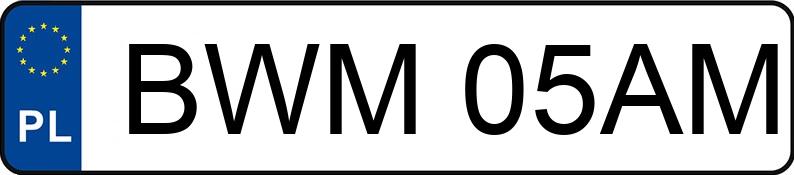 Numer rejestracyjny BWM 05AM posiada AUDI A4 1.6 Kat. B5 A4 1.6 Kat. B5 - BWM05AM