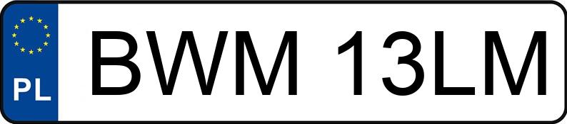 Numer rejestracyjny BWM 13LM posiada BMW 318i Kat. MR`98 E46 318i Kat. MR`98 E46 - BWM13LM
