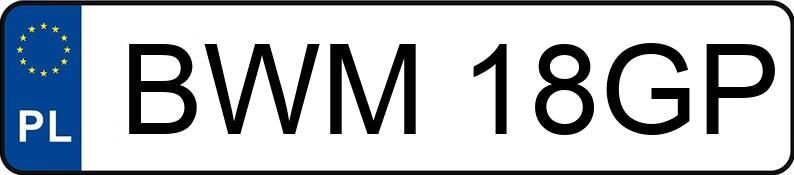 Numer rejestracyjny BWM 18GP posiada BMW 523I - BWM18GP Numer rejestracyjny BWM 18GP posiada BMW 523I - BWM18GP