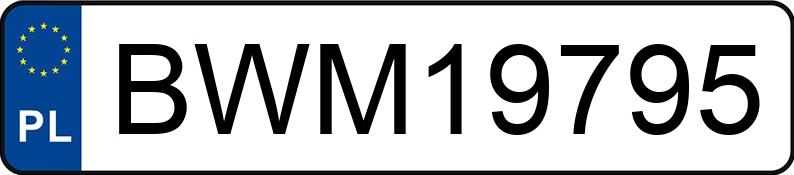 Numer rejestracyjny BWM 19795 posiada CHEVROLET CAMARO SS - BWM19795