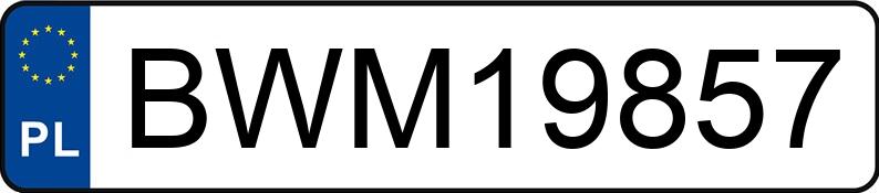Numer rejestracyjny BWM 19857 posiada VOLVO S60 2.4 D5 MR`00 E3 S60 2.4 D5 MR`00 E3 - BWM19857