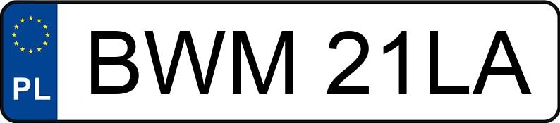 Pirat drogowy w pojeździe o numerach rejestracyjnych BWM21LA