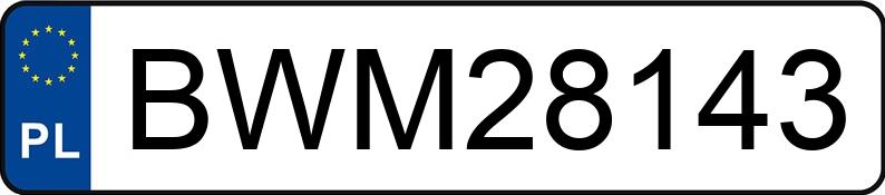 Numer rejestracyjny BWM 28143 posiada OPEL MERIVA - BWM28143