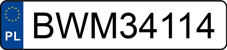 Numer rejestracyjny BWM 34114 posiada BMW M4 - BWM34114
