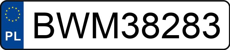 Numer rejestracyjny BWM 38283 posiada CHEVROLET CAMARO - BWM38283