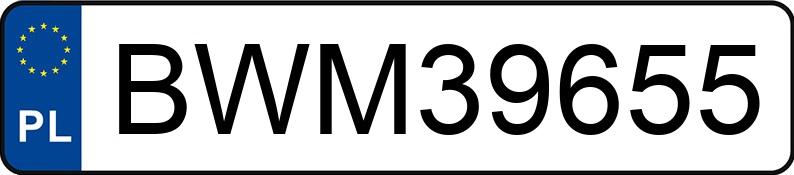 Numer rejestracyjny BWM 39655 posiada VOLKSWAGEN GOLF - BWM39655