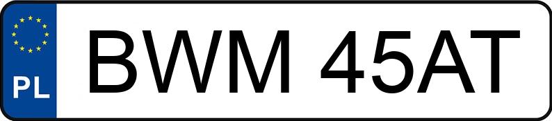 Numer rejestracyjny BWM 45AT posiada SKODA FABIA - BWM45AT