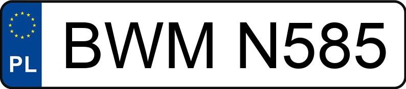 Numer rejestracyjny BWM N585 posiada PEUGEOT 206 - BWMN585