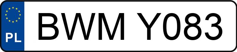 Numer rejestracyjny BWM Y083 posiada STELLA 756-2 - BWMY083