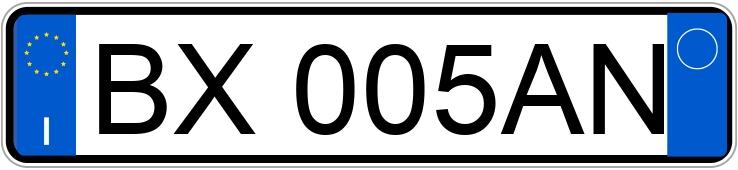 Numer rejestracyjny BX005AN posiada SMART city coupe-cabrio