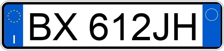 Numer rejestracyjny BX612JH posiada FIAT Punto 2a serie