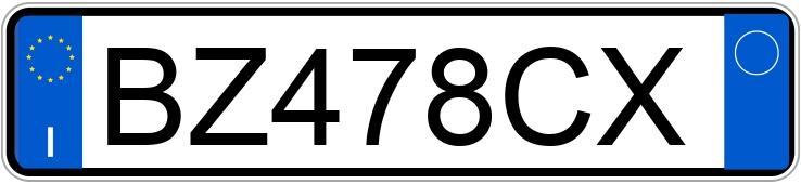 Numer rejestracyjny BZ478CX posiada MINI Mini 2a serie