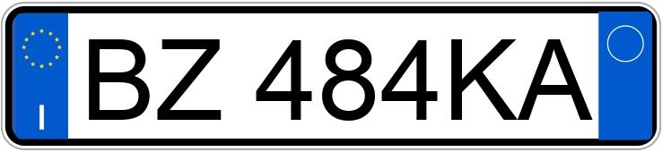 Numer rejestracyjny BZ484KA posiada FIAT Punto 2a serie