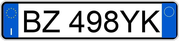 Numer rejestracyjny BZ498YK posiada BMW X5