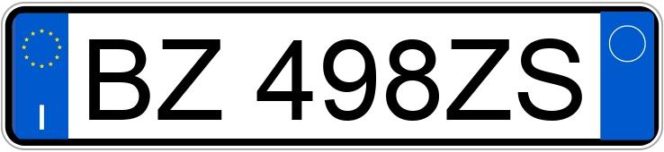 Numer rejestracyjny BZ498ZS posiada TOYOTA Yaris