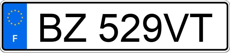 Numer rejestracyjny BZ529VT posiada CITROEN C2