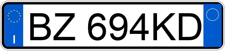 Numer rejestracyjny BZ694KD posiada FIAT Punto 2a serie