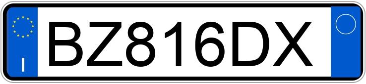 Numer rejestracyjny BZ816DX posiada FIAT Punto 2a serie