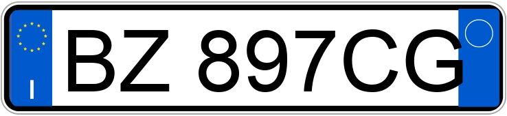 Numer rejestracyjny BZ897CG posiada AUDI A2