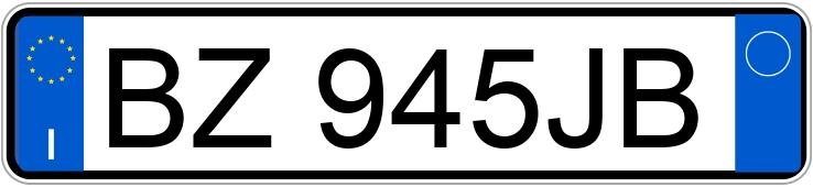 Numer rejestracyjny BZ945JB posiada TOYOTA Yaris