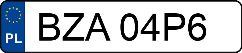 Pirat drogowy w pojeździe o numerach rejestracyjnych BZA04P6