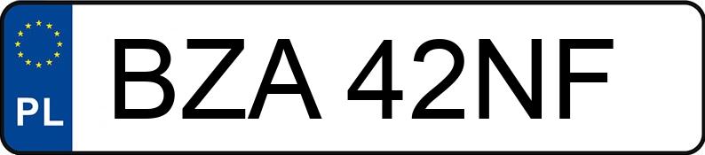 Numer rejestracyjny BZA 42NF posiada AUDI A4 1.6 KAT - BZA42NF