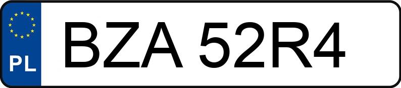 Numer rejestracyjny BZA 52R4 posiada TOYOTA AVENSIS - BZA52R4 Numer rejestracyjny BZA 52R4 posiada TOYOTA AVENSIS - BZA52R4
