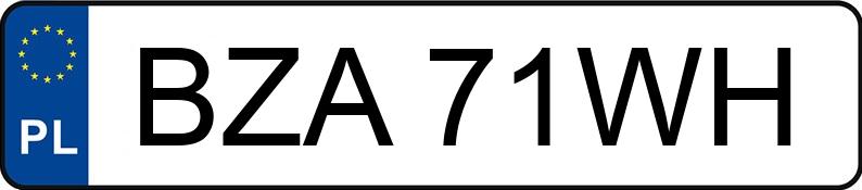 Numer rejestracyjny BZA 71WH posiada CHRYSLER VOYAGER - BZA71WH