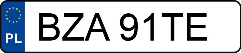 Numer rejestracyjny BZA 91TE posiada SAM - - BZA91TE Numer rejestracyjny BZA 91TE posiada SAM - - BZA91TE