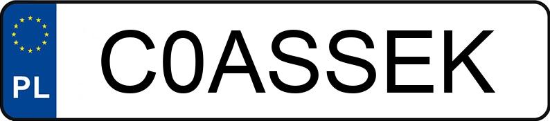 Numer rejestracyjny C0ASSEK posiada BMW 520 Diesel DPF MR`10 E5 F10 520 Diesel DPF MR`10 E5 F10