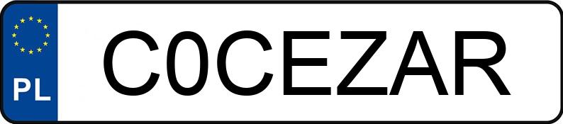 Numer rejestracyjny C0CEZAR posiada CHEVROLET CAPTIVA Numer rejestracyjny C0CEZAR posiada CHEVROLET CAPTIVA