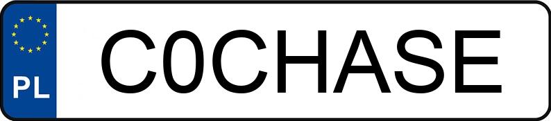 Il numero di registrazione C0CHASE ha DODGE Challenger MR`19 Scat Pack T/A