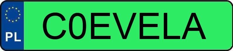 Numer rejestracyjny C0EVELA posiada SKODA 