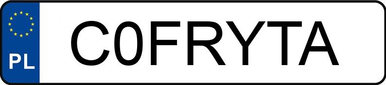 Numer rejestracyjny C0FRYTA posiada BMW 320