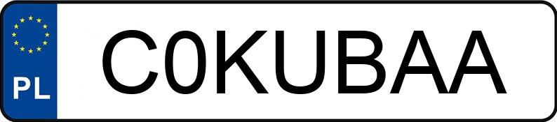 Numer rejestracyjny C0KUBAA posiada BMW 325 Coupe Diesel DPF MR`06 E4 E92 325 Coupe Diesel DPF MR`06 E4 E92