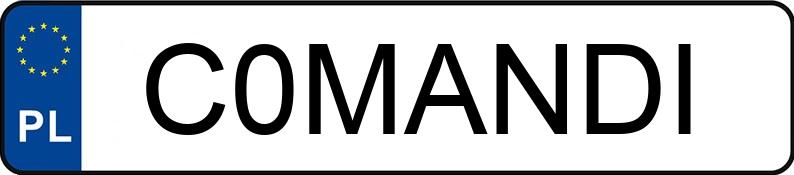Numer rejestracyjny C0MANDI posiada BMW 535 Numer rejestracyjny C0MANDI posiada BMW 535