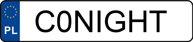 Numer rejestracyjny C0NIGHT posiada HARLEY-DAVIDSON V-ROD VRSCDX Night Rod