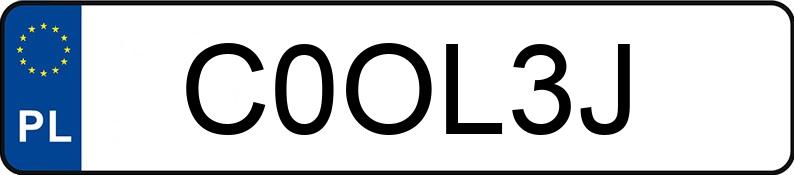 Numer rejestracyjny C0OL3J posiada FERRARI 488 E6 GTB F1