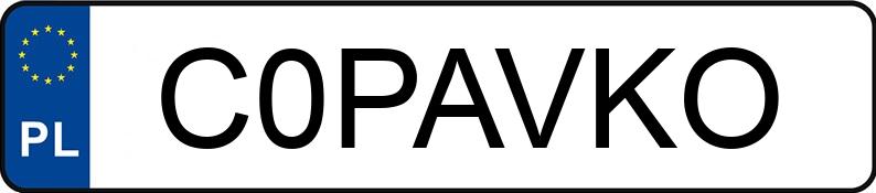 Numer rejestracyjny C0PAVKO posiada AUDI A5 Sportback 40 TFSI MR`19 E6 B9 A5 Sportback 40 TFSI MR`19 E6 B9