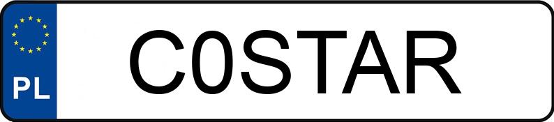 Numer rejestracyjny C0STAR posiada YAMAHA Choppery od 1000 ccm XV 1600 Wild Star