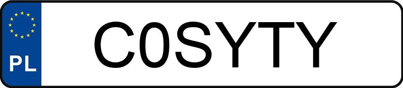 Numer rejestracyjny C0SYTY posiada BMW 428i Coupe MR`13 E5 F32 xDrive