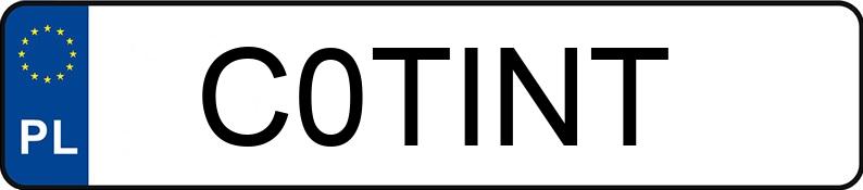 Numer rejestracyjny C0TINT posiada DODGE Grand Caravan 3.6 Kat. MR`11 GT Aut.