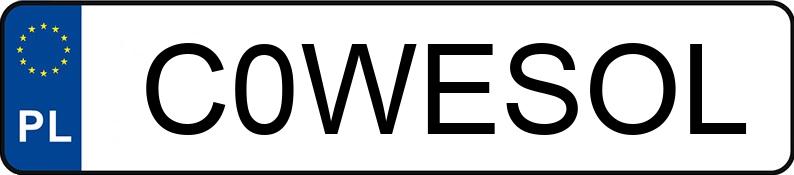 Numer rejestracyjny C0WESOL posiada BMW 330 Numer rejestracyjny C0WESOL posiada BMW 330